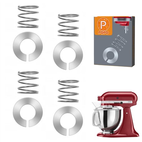 Lot de 4 ressorts et rondelles en acier inoxydable compatibles avec le mixeur Kitchen Aid