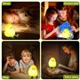 MQVXT Veilleuse enfants,Veilleuse Bébé Lampe de Nuit Dimmable Lampe Enfants en Silicone,USB Rechargeable,Tactile&Interrupteur et