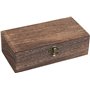 Guyode Boite Rangement Bois Fait à la Main Boite en Bois Avec Couvercle Texture Fine Vintage Keepsake Box Wooden Rangement Multi