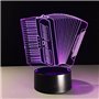 HPBN8 Ltd Illusion 3D Accordéon LED Lampes Art Déco Lampe lumières LED Décoration Lumière Contrôle à distance 7/16 couleurs Chan