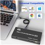 Commutateur KVM USB C 8K @ 60 Hz 4K @ 120 Hz, 2 ports de type C pour 2 ordinateurs, 1 moniteur DisplayPort, avec 3 appareils USB