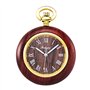 TREEWETO Montre de Poche en Bois Style rétro avec Chiffres Roma et chaîne et Coffret Cadeau