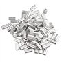 Futheda Lot de 100 clips à sertir en aluminium avec double viroles/trous pour câble métallique de 1