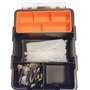 Boîte de rangement pour outils en plastique, boîte pour organisateur portable imperméable et imperméable avec compartiment sépar