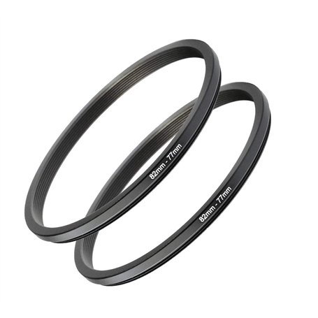 Fanzr Lot de 2 bagues d'adaptation pour filtre d'appareil photo 82 mm à 77 mm Aluminium de qualité supérieure