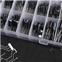 Voarge Lot de 500 Composants Électroniques Condensateurs Électrolytiques 24 Valeurs 0,1uF-1000uF avec Boîte en Plastique Transpa