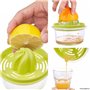 Presse-agrumes avec filtre à pulpe, râpe à fruits/légumes/chocolat, bol à mesurer, séparateur de jaune d'oeuf - Conception peu e