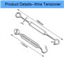 un outil de sertissage de câble métallique + 30 m de fil en acier inoxydable + 4 tendeurs de fil te