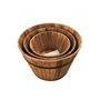 Click Deck Lot de 3 Pots de Fleurs en Bois Dur Petit/Moyen/Grand