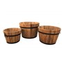 Click Deck Lot de 3 Pots de Fleurs en Bois Dur Petit/Moyen/Grand