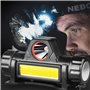Lampe frontale LED rechargeable pour camping : 2 lampes frontales COB avec 5 modes d'éclairage, lampe frontale de pêche, course