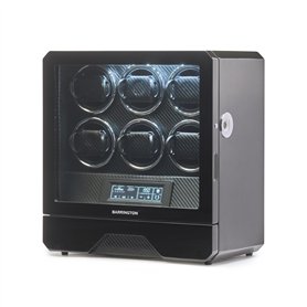 BARRINGTON Remontoir Automatique pour 6 Montres en Noir Boîte de Remontoir Premium avec Moteur Super Silencieux Écran Digital LE