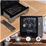 BARRINGTON Remontoir Automatique pour 6 Montres en Noir Boîte de Remontoir Premium avec Moteur Super Silencieux Écran Digital LE