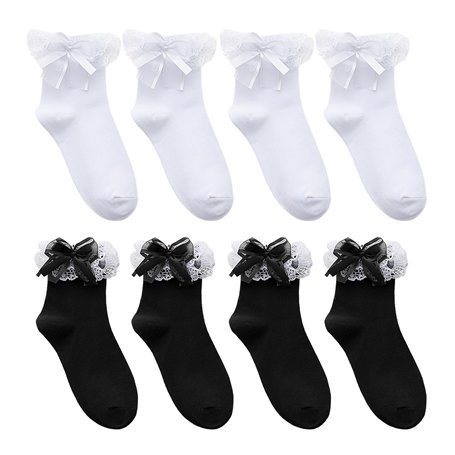 HDGSAFD 4 Paires De Chaussettes À Volants