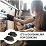 1 paire de gants de cuisine isolés, gants de cuisine antidérapants, gants de cuisine avec boucles suspendues, mini gants en coto