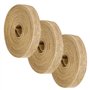 Lot de 3 rouleaux de ruban de jute vintage de 10 m de long - Ruban cadeau en toile de jute naturelle - Ruban cadeau de mariage -