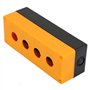 Boîte de Commutateur 22mm Cas Protecteur de Boîte de Bouton Poussoir de Quatre Trous Imperméable(Jaune)