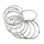 10 Pcs Anneaux de Reliure Livre en Métal 55mm Feuilles Mobiles Anneaux Classeur 2.2 Pouces Anneau de Rideau de Douche pour Porte