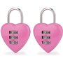 Lot de 2 cadenas à combinaison rose en forme de cœur pour filles et femmes