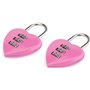 Lot de 2 cadenas à combinaison rose en forme de cœur pour filles et femmes, mini cadenas à code réinitialisable à 3 chiffres pou