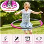 LETAO Hula Hoop Pneu pour Enfant, Un Prix Amovible en 6 pièces, pour Les Enfants de 3 à 10 Ans (Gris Rose pour Enfants, 0,6 kg)