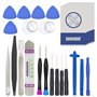 Kit d'outils de réparation de téléphone portable 25 en 1 avec levier et tournevis pour Samsung Xiaomi Redmi Huawei Mate Honor On
