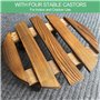 Lixiluxia Porte Plante a roulettes, Supports de Pots de Fleurs à roulettes, Support Plante Exterieur, Plateau Roulette Plante, S