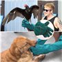 YanBous Gants Anti-Morsure pour Animaux, 40 cm Gants de Travail Anti-Morsure - Gants Robustes pour Animaux, Idéal pour la Soudur