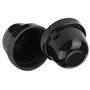 Couvercle anti-poussière de lumière LED, 2Pcs 70mm Voiture en Caoutchouc Noir Boîtier Anti-poussière de Phare LED Boîtier Joint 