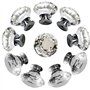 Gearmax® 30mm Poignées Boutons Transparent Diamant Cristal Verre Portes Meuble Tiroir Placard Décoration 10 pièces/Set(Transpare