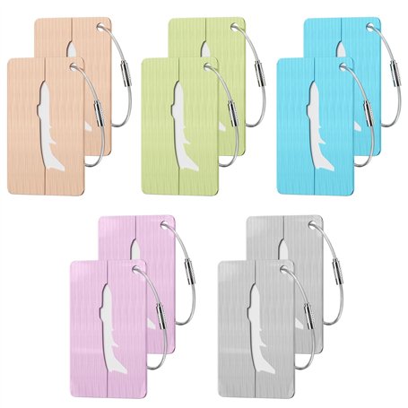 Chiluxendo 10 Pièce Etiquette Valise Aluminium