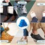 Gvolatee Lot de 100 Surchaussures Jetables, Antiderapantes Non Tissé Couvre Chaussure, Anti-Salissures Impermeable Respirant pou