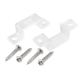 sourcing map 14mm x 7mm Support de montage de fixation de bande lumineuse à LED en plastique Transparent 50Pcs