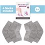 Hilph®2 Paires Chaussettes à Talons en Gel Hydratant Ventilées,Chaussettes Ventilées à Bout Ouvert,pour Peau Sèche et Fissurée P