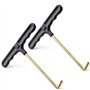 Famgee Lot de 2 outils de traction pour trampoline avec crochet en T pour installation de ressort et démontage