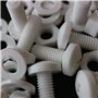 20 x White Pan Head Screws Polypropylene (PP) Plastic Nuts and Bolts, Washers, M8 x 20mm