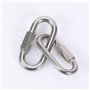 BuxiuGK Lot de 6 M5/0.2" Maillon Rapide en Acier Inoxydable 304, Mousqueton INOX à Vis Ovale en Forme de D Très Résistants pour