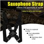 Sangle d'épaule de Saxophone, Double Sangle réglable de Saxophone Boucle d'acier Inoxydable Sangle pour Adulte