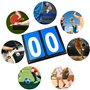WSAMJIN Tableau de Bord Sportif, 2 Pièces Tableau de Scores Score Flip Tableau de Bord Portatif Sports Tableau Scoreboard à 4 Ch
