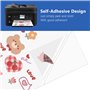 30PCS Papier Autocollant Transparent - A4 Papier Autocollant Imprimante Transparentes - Papier Autocollant Imprimante Papier Aut