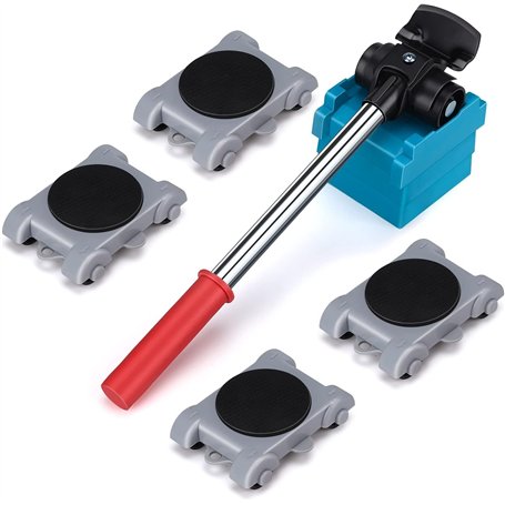 Kit de Deplace Meuble a Roulette 8 Pièces - Outil de Déplacement de Meubles - Coussin Rotatif à 360 Degrés - Construit Leve Meub