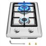Plaque Gaz 2 Feux Inox
