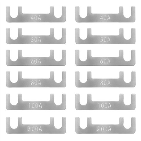 Fusible À Bande 12pcs 40A 50A 60A 80A 100A 200A Bande De Fusible Plat Plat Fusible Bande Voiture Véhicules À Moteur Rechange Lam