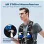WRQIOO Gilet dHydratation Trail Running, Gilet Hydratation Running avec 2 Soft Flask 500 ML, Sac Hydratation Running pour Femmes