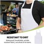 IUHRIE Tablier blanc, tablier de cuisine, tablier de cuisine blanc pour homme, tablier de cuisine pour femme, tablier de cuisine