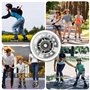 Lot de 8 roues de rollers en ligne avec roulements à billes 72 mm, roues de rollers en ligne argentées transparentes, roues de p