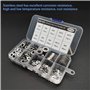 630 Rondelles Plates En Acier Inoxydable Assortiment Kit, M2 M2.5 M3 M4 M5 M6 M8 M10, Rondelle Inox Rondelle Frein, Avec BoîTe D