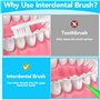 Brossettes Interdentaire, 3 paquets, 30 pièces au total,Brosses Outil de Nettoyage de Dents pour Nettoyer Entre Dents Maintenir