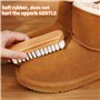 kurkip 4 PCS brosses daim & nubuck Kit de nettoyage pour chaussures 4 faces avec poils en laiton avec gomme et chiffon de nettoy