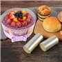 metagio Lot de 2 Rouleaux Rhodoid Pâtisserie 10cm x 8cm 10cm x 10cm Collier à Gâteau Transparent Cercle et Cadre de Pâtisserie p